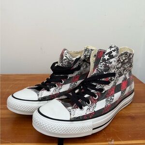 Converse Kids High-Top Sneakers - Black, Red, White
